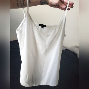 J crew sheer white spaghetti top